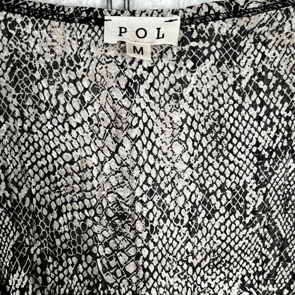 POL Snake Skin Printed Sheer Kimono one size open front lightweight cover up top - Picture 8 of 16